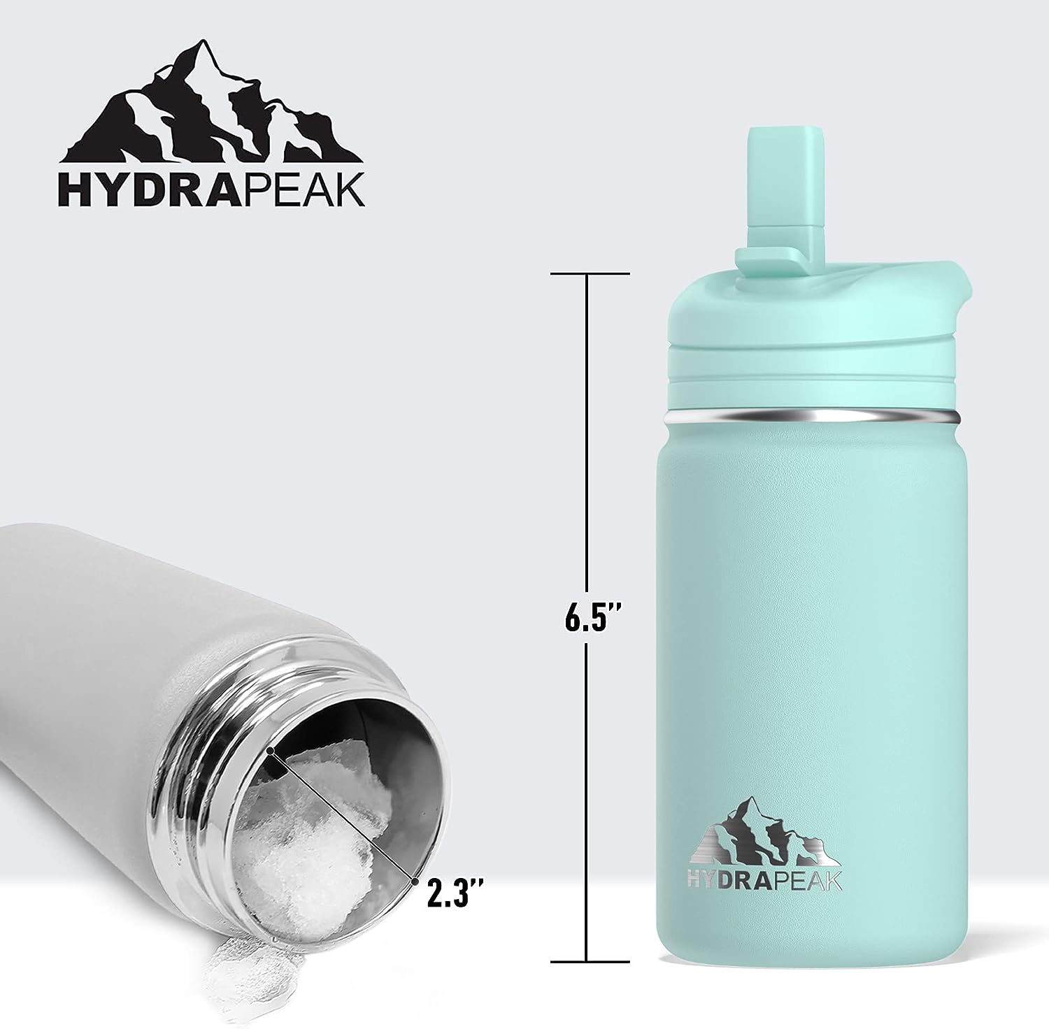 Hydrapeak Stainless Steel Bottle with Straw Lid & Silicone Boot 32oz in Navy